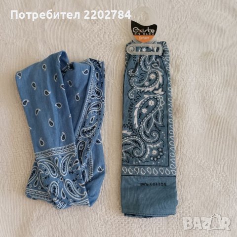 Кърпи за глава в черно или синьо, снимка 7 - Шалове - 29648720