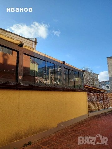 Остъкление тип плъзгане, раменни тенти, ветроупорни завеси, метални конструкции, снимка 17 - Пердета и завеси - 42881105