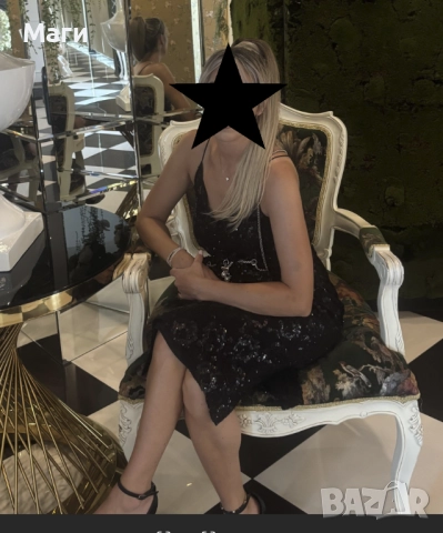 Дамска рокля H&M с дантела и паети размер ХЛ, снимка 2 - Рокли - 37545422