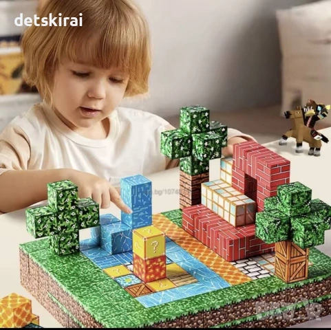 Магнитни кубчета Майнкрафт 50ч