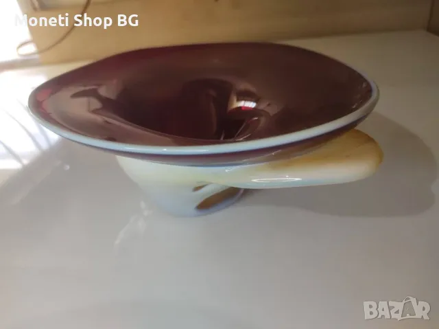 Уникална стъклена елипса ръчна изработка, снимка 1