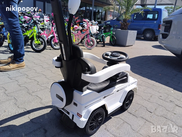 MERCEDES Кола за яздене с дръжка и сенник Mercedes-benz G350d бял, снимка 8 - Други - 53849697