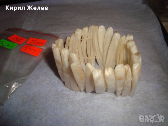 РАЗКОШНА ВИНТИДЖ ХЕНД МЕЙД СЕДЕФЕНА АРТ ГРИВНА КРАЛСКИ НАТУРАЛЕН СЕДЕФ 26209, снимка 7 - Гривни - 35996852