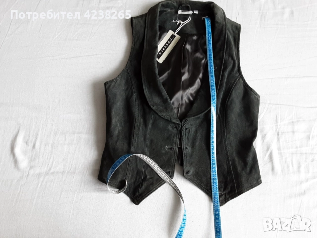 eлек нов, естествена кожа-велур , снимка 3 - Елеци - 52795332