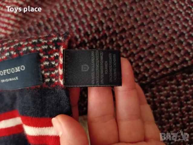 Луксозен италиански мъжки кашмирен шал Profuomo, снимка 5 - Шалове - 52171647