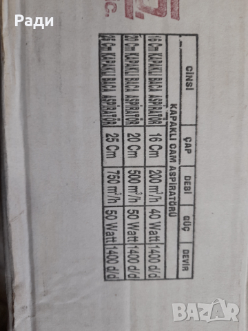 Вентилатор ф200, снимка 4 - Вентилатори - 44650104