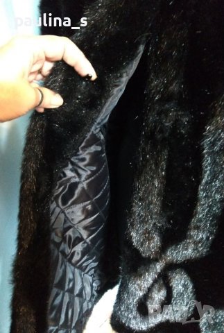 Два броя / Много ефектно палто от еко косъм с вата / голям размер , снимка 5 - Палта, манта - 38794460