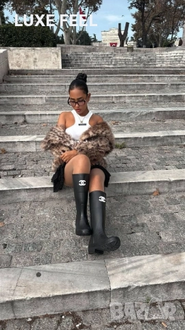 Дамски Ботуши - Гумени ⚜️ Chanel , снимка 5 - Дамски ботуши - 52482620