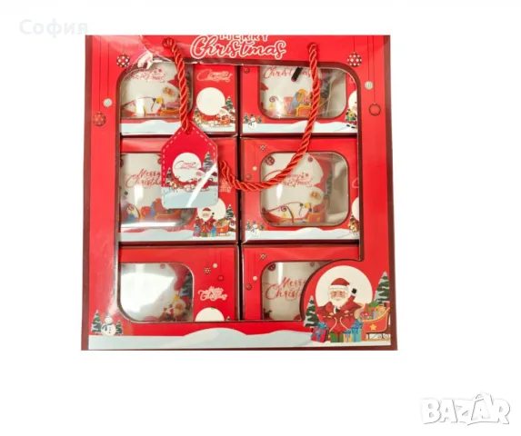 Порцеланова коледна чаша 1бр 200мл, снимка 1