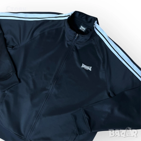 Lonsdale Sport Zip-Up Fleece Windbreaker Jacket, снимка 2 - Спортни дрехи, екипи - 52022551