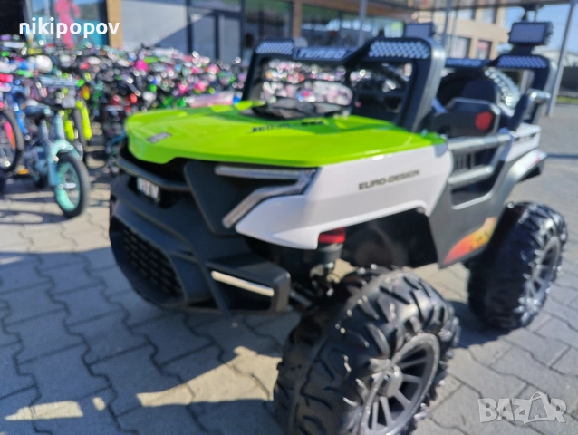 F1 Двуместен акумулаторен джип TURBO 4x4 зелен