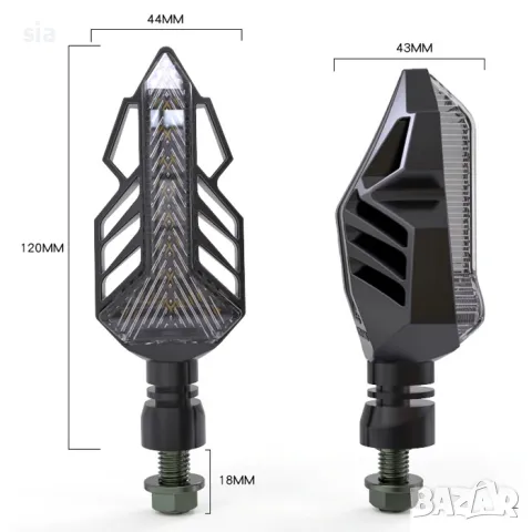 Мигачи за мотор, оранжева светлина, 2бр, снимка 3 - Аксесоари и консумативи - 49052298