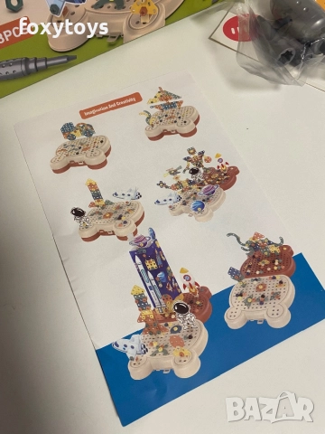 3D Конструктор - Космос 26579, винтоверт, мозайка, снимка 10 - Конструктори - 52529451