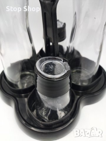 Оливерник сет 5 части стъкло и пластмаса , снимка 5 - Аксесоари за кухня - 39834814