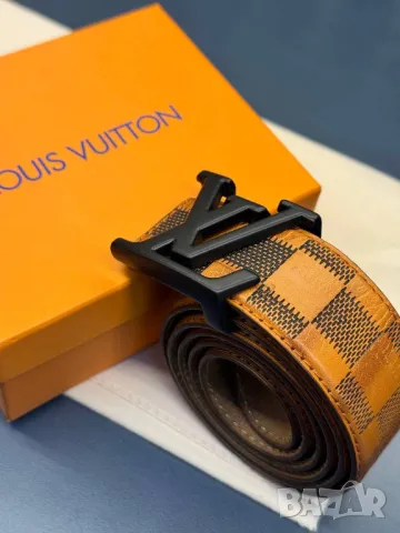 колани от естествена кожа в кутия louis vuitton 4см, снимка 4 - Колани - 50416727