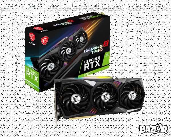 MSI GeForce RTX 3080 Ti Gaming X Trio 12G, 12288 MB GDDR6X, снимка 1 - Видеокарти - 35898242