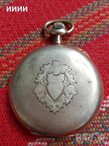 Сребърен джобен часовник OMEGA , снимка 2 - Антикварни и старинни предмети - 53718092