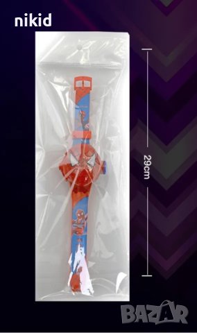 Спайдърмен spiderman глава детски часовник прожектор прожектиращ, снимка 4 - Детски - 41703816