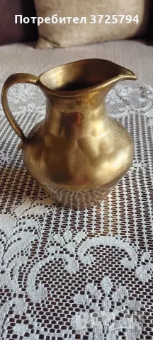 Масивна бронзова кана , снимка 2 - Антикварни и старинни предмети - 55778257