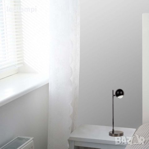 Настолна LED Лампа 6W Черна Топло Бяла Светлина, снимка 5 - Настолни лампи - 41737375