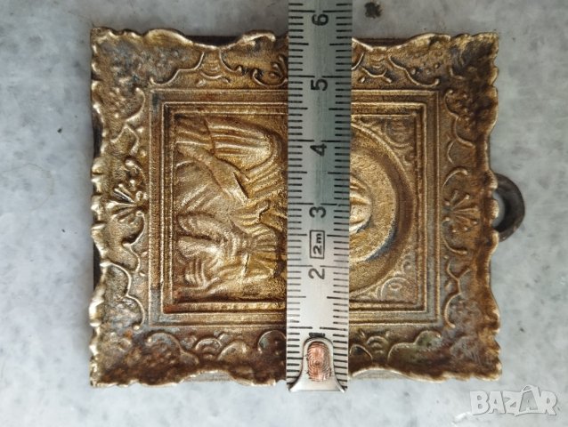 месингова икона, снимка 3 - Други ценни предмети - 42401864