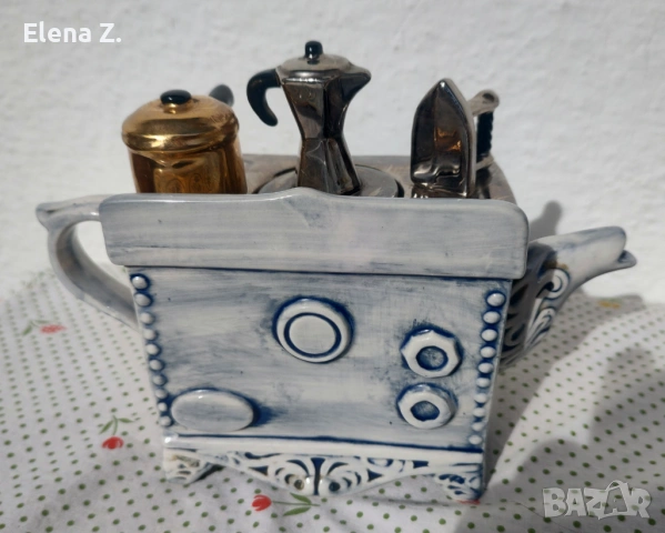 French stove колекционерски ръчно изработен чайник Swineside, снимка 5 - Декорация за дома - 53569692