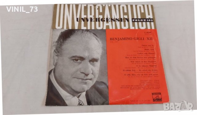 Benjamino Gigli - XII, снимка 1 - Грамофонни плочи - 39763335
