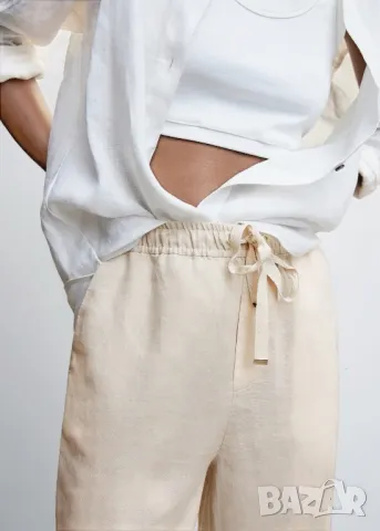 MANGO ленен панталон  два цвята , снимка 13 - Панталони - 49525264