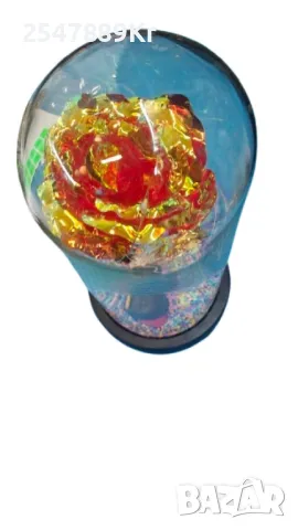 Вечна роза в стъкленица с LED осветление и влюбени фигурки, снимка 8 - Подаръци за жени - 48675017