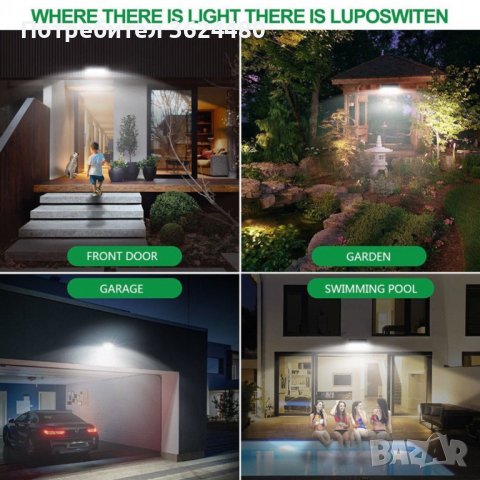 Мощна соларна индукционна лампа с 32 диода, снимка 5 - Лед осветление - 39955134