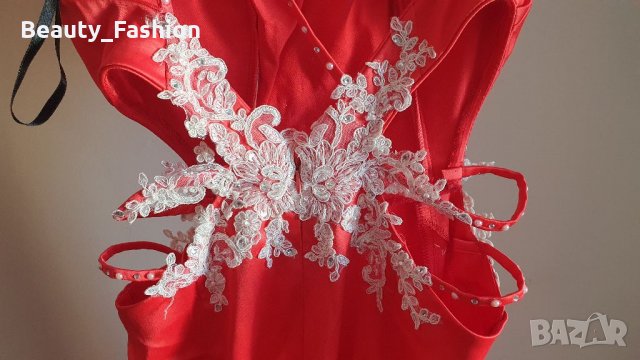 Червена абитуриентска рокля , снимка 7 - Рокли - 35683314