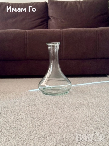 hookahTree Drop Clear стъклена ваза за наргиле ~43 мм гърловина – аксесоар за shisha / hookah