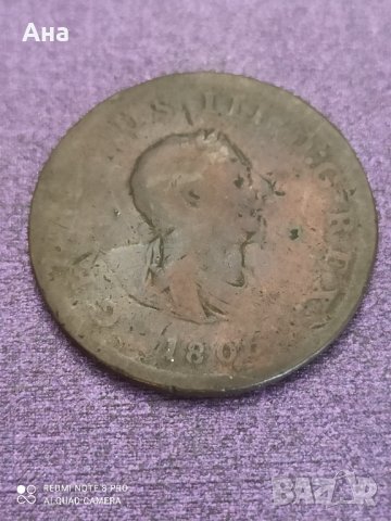 1/2 пени Джордж 3 1806, снимка 1
