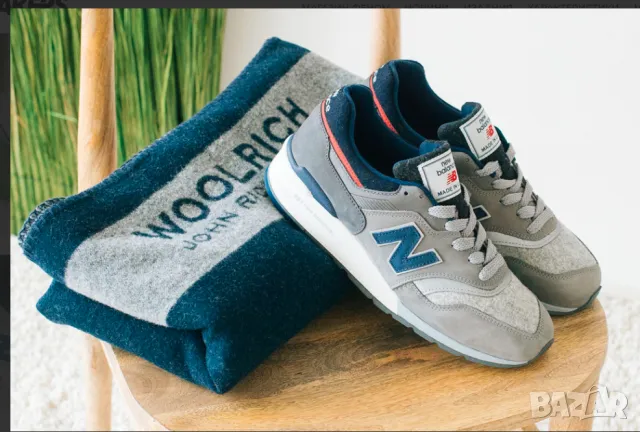 маратонки Made in USA New Balance M997WL x Woolrich : вълнен модел номер 42 ,5