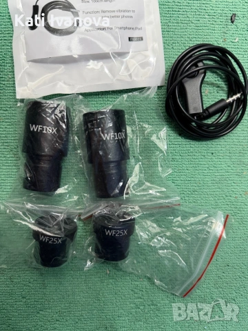  Биологичен Микроскоп LAKWAR 40X-1000X с LED осветление, 3 обектива, снимка 7 - Лаборатория - 53571110