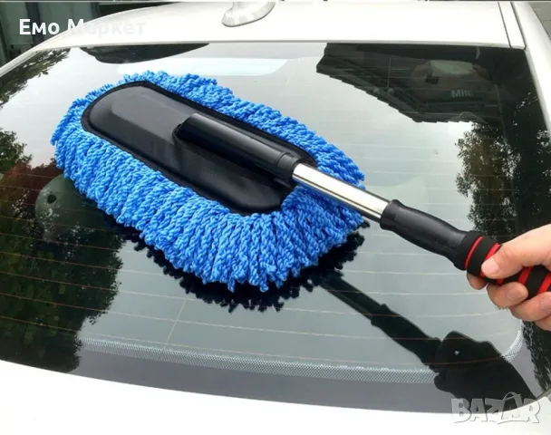 Микрофибърна четка за почистване на автомобил с телескопична дръжка , снимка 6 - Аксесоари и консумативи - 49154396