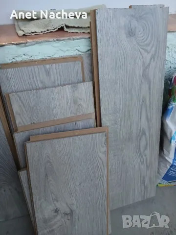 ЛАМИНАТ останали след ремонт, подложки под ламинат - 10 бр, междинна лента, прагчета пред мебел, снимка 4 - Ламиниран паркет и подложки - 50168521