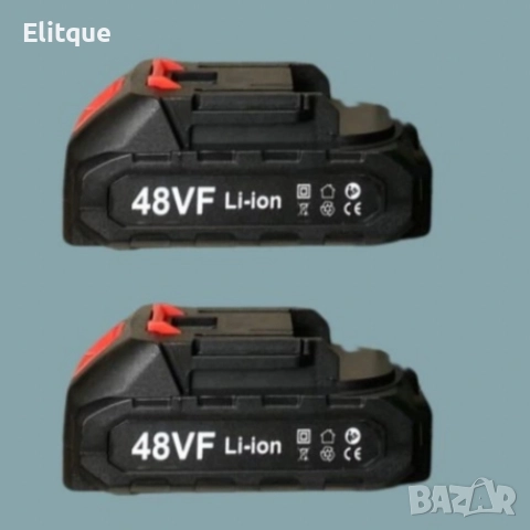 Акумулаторен трион за дърво и клони UKC 48V – 6″ верижна резачка с 2 батерии и 2 вериги, снимка 4 - Други инструменти - 52820128