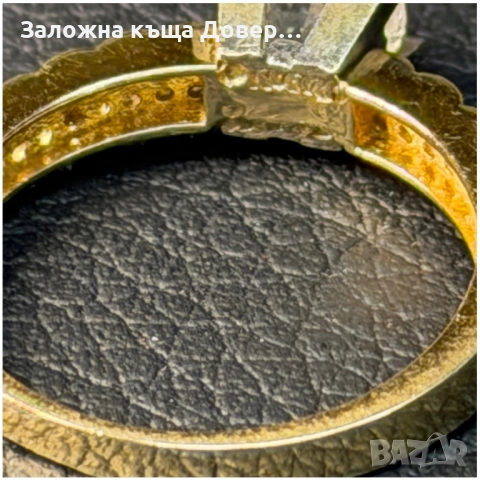 Златна Венчална халка  пръстен кубичен циркон ЧИСТО НОВ Gold halka venchalna prasten, снимка 4 - Пръстени - 53360189