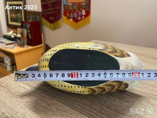 Ръчно изработена дървена патица, снимка 4 - Антикварни и старинни предмети - 52242685