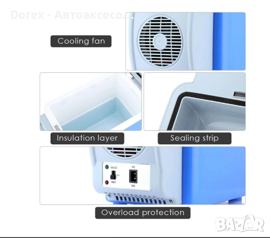 Електрическа хладилна чанта 7.5л 12V, снимка 5 - Аксесоари и консумативи - 53797256