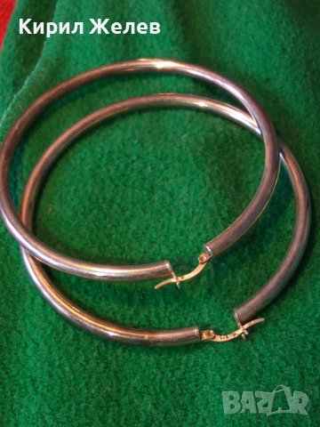 СТИЛНИ ЕФЕКТНИ КЛАСИЧЕСКИ СРЕБЪРНИ РЕТРО АРТ ОБЕЦИ СРЕБРО 925 ПРОБА ГОЛЕМИ 38425, снимка 2 - Обеци - 41388427