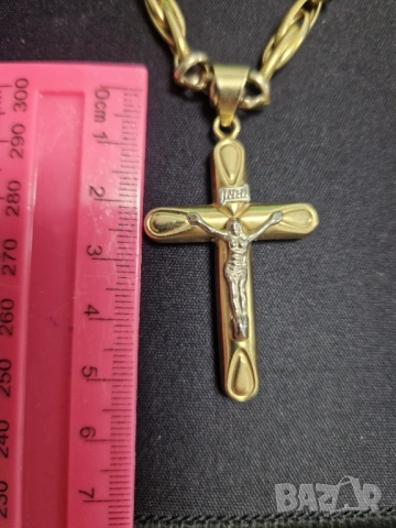 Златен синджир с кръст 24 грама 585, снимка 4 - Колиета, медальони, синджири - 53802906