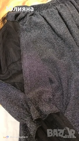 Елегантна блуза с блясък , снимка 3 - Блузи с дълъг ръкав и пуловери - 48642322