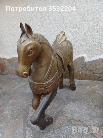 Голям бронзов кон, снимка 4 - Антикварни и старинни предмети - 53800921