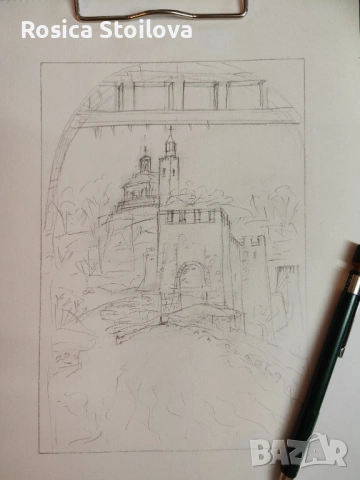 "Търново-Царевец", снимка 3 - Картини - 53068860