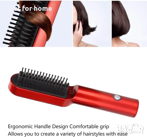 Безжична електрическа четка за брада и коса JK 610, снимка 9 - Преси за коса - 48483398