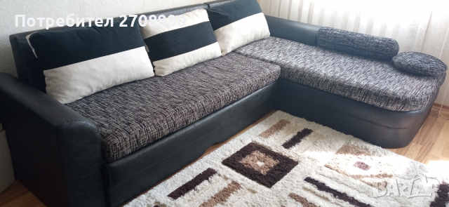 ъглов диван с функция за сън , снимка 5 - Дивани и мека мебел - 44511918