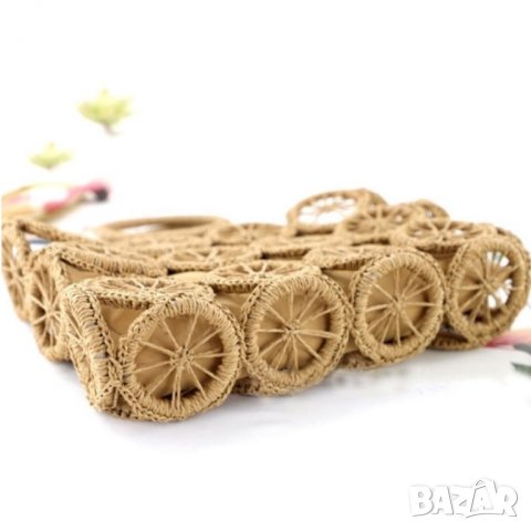 Плетена чанта Lemons Brown, снимка 12 - Чанти - 41477324