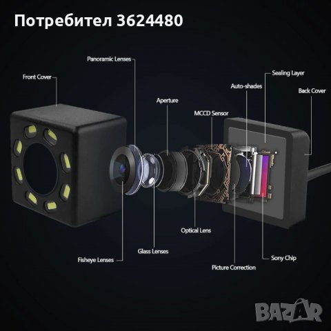 Универсална IR Камера за задно виждане с нощен режим, снимка 8 - Аксесоари и консумативи - 39501898